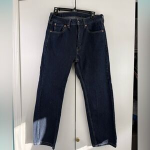 Levi Strauss 505 Regular Fit Dark Wash Mens Jeans Size 32x29